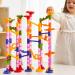 Joyin 196-Piece Multi-Colored Marble Railway Set - Building Blocks & Learning Toys for Kids | Translucent Plastic Parts & Glass Marbles - Buy Online on SooperMarket.com