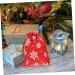 KOMBIUDA 10pcs Snowflake Burlap Bag Christmas Holiday Pouch Candy Storage Holder Drawstring Bag 14X10X0.3CM Red - Buy Online on SooperMarket.com
