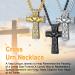 U7 Women's Cremation Urn Necklace - Celtic Knot Dog Feet Wings & Crucifix - Stainless Steel Cylinder Pendant - Fire Burial Jewelry - Buy Online on SooperMarket.com