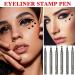 QIUFSSE 6pcs Double-headed Liquid Eyeliner Stamp Set for Women - Waterproof, Smudgeproof, Long Lasting - Love Flowers Moon Stars Smiley Triangles - Buy Online on SooperMarket.com