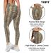 YOFIT Women High Waist Butt Lift Leggings - Brown Snake Medium | Gym Workout Yoga Pants with Tummy Control and Booty Scrunch Detail - Buy Online on SooperMarket.com