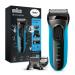 Braun Series 3 Shave and Style Electric Razor and Trimmer 3010BT - Blue/Black