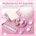 Modelones Poly Nail Gel Kit 8 Colors with 48W LED Nail Lamp - Professional Starter Manicure Kit with Complete Poly Nail Art Tools - Nail Extension Gel Set with Rhinestone, Glitters, Sequins - Perfect Gift for Women - Buy Online on SooperMarket.com