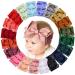 20pcs Baby Headbands Grosgrain Ribbon Bows Girls Headbands Elastic Nylon Hairbands Hair Accessories for Newborns Infants Toddlers and Kids-6 Inches baby bows