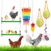 Woiworco Chicken Toys for Coop, Chicken Xylophone Toys for Hens, Chicken Swing Ladder Toys, Chicken Mirror Toy, Chicken Pecking Toys and Vegetable Hanging Feeder for Chicken Coop Accessories 7 Packs Chicken Toys
