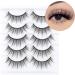 Glowingwin Short Wispy False Eyelashes - 5 Pairs | Natural Look, Reusable Mink Lashes - 3D Faux Mink | Fluffy Strip, Fake Lashes - S024 - Buy Online on SooperMarket.com