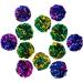 Chiwava 1.6'' Mylar Balls Cat Toy - 45PCS Assorted Color Lightweight Crinkle Ball for Kittens - Buy Online on SooperMarket.com