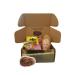 Classy Potato Gift Bundle - Your image and/or message on a real potato! Includes assorted candy and gold surprise gift box. As seen on Shark Tank!