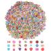 CCINEE Nail Art Slices 3D Assorted Fruit Slices Animal Flower Polymer Clay Slices for Slime Craft 4500PCS 1/5 Inch Style 1