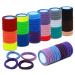 100 colored hair tie for girls and women.Elastic comfortable and high quality.Hair bands in 16 colors with 4 patterns for daily use 100 pieces (1 Pack)
