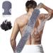 S&R PLKOP Exfoliating Body Scrubber Set - Includes Back Scrubber, Bath Glove and Shower Bath Sponge Loofah - for Women and Men Shower - Deep Clean and Vitalize Your Skin - 3-Pack(36.5*3.7 Inch, Grey) 3 Piece Set Grey