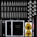 402 Pieces Nail Dual Forms Tip Sets with 3 Style Dual Nail Forms  Dual-Ended Gel Brush & Picker  1 Pcs Nail File  10 Pcs Nail Clips and 50 pcs Horseshoe-shaped Nail Form for Acrylic Nails Extension 402 Piece Set