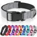 Heele dog collar soft padded neoprene nylon dog collar for small medium-sized dogs and puppies adjustable and reflective collar dog for training gray L: Langs 40-66 cm (1 Pack)