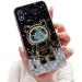 Tivenfezk Nadoli for Samsung Galaxy A10 Treibsand B r Astronaut Hidden Stand Shell caricature glitter astronaut stand Soft silicone bling mobile phone case.