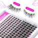 CAELYMINE Cluster Eyelash Extensions 144pcs - D Curl Soft Lash Extension Clusters for Beginners - Reusable 3D Cosplay Eyelash Cluster Extensions - Buy Online on SooperMarket.com