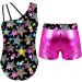 Yihuimin Kids Girls Metallic Gymnastics Leotard with Shorts - Starry Black 4T - Buy Online on SooperMarket.com