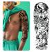 GFHIH Christmas Full Arm Temporary Tattoos for Men and Women - Waterproof & Realistic Sleeve Designs - Long Lasting Holiday Gift - 12 Sheets (L19xW7) - Buy Online on SooperMarket.com