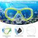 Kids Snorkel Set - Dry Top Snorkeling Gear for Youth Ages 5-15 | Tempered Glass Mask and Snorkel Set with 180 Panoramic View - Blue - Buy Online on SooperMarket.com