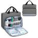 Trunab Padded Stethoscope Case Small First Aid Kit Bag Empty Hold Two Stethoscopes Compatible with 3M Littmann/MDF/ADC Ideal for Home Car Camping and Hiking Grey