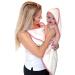 Cuddledry Hands Free Baby Bath Towel | Luxuriously Soft Bamboo & Cotton Hooded Baby Towel | Apron Towel for Safe Babies Bathtime | Perfect Newborn Gift | Pink Edging