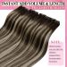 Buy Youngsee Real Hair Ombre Clip-in Extensions 40cm | Brown Blonde 120g Remy Hair | 7PCs #4/18/4 - Buy Online on SooperMarket.com