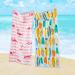 Kids Surfboards Pattern 100% Cotton Beach Towel - 30 x 60 Quick-Dry & Absorbent for Bath, Pool, Camping & Travel - Boys & Girls - Buy Online on SooperMarket.com