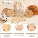 Prinzental 40 Milestone Cards for Pregnancy | Engraved Wooden Photo Cards | Perfect for 9 Months (German) - International Shipping Available - Buy Online on SooperMarket.com