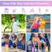 ROISDIYI Kids Water Bottle 20oz with Straw | BPA-Free & Leak-proof | Motivational Reusable Water Bottle for School | One-handed Opening Straw Lid | Anti-dust Spout Cover | Blue - Buy Online on SooperMarket.com