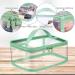 3-Piece Clear Makeup Bags Cosmetic Toiletry Travel Set for Women - Waterproof PVC Storage Pouch Organizers with Handle in Pink, Green, Black - Buy Online on SooperMarket.com