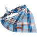 Lionet Paws Blue Grid Dog Bandana for Small Medium Large Dogs - Triangle Scarf for Boy or Girl - Pack of 1 - Buy Online on SooperMarket.com