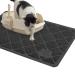 Niubya Premium Cat Litter Mat, Litter Box Mat with Non-slip and Waterproof Backing, Litter Trapping Mat Soft on Kitty Paws and Easy to Clean, Cat Mat Traps Litter from Box Small - 23" x 14" Black