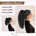 PORSMEER Ponytail Extension Claw Clip Ponytail Hair Extensions Black Natural Looking Long Curly Wavy Multi Layered Fluffy Synthetic Hairpiece for Women Girls Daily Wear or Party 18inch - Buy Online on SooperMarket.com