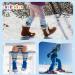 Merino Wool Kids Ski Socks - Warm Thermal Knee-high Snowboard Socks (2 Pairs) - Grey Blue - Boys Girls Toddler - Small - Buy Online on SooperMarket.com