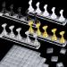 4 Set Nail Tips Holders Magnetic Acrylic Nail Practice Stands Fingernail Display Stands Manicure Training Holder and 126 Pieces Clear Reusable Sticky Clay Adhesive Putty (Gold Silver Black White)