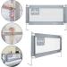 KCRET Toddler Bed Rail - Upgraded Safety Guardrail for Twin, Double, Full, Queen & King Mattress - Breathable Fabric - 78.730 Grey - Buy Online on SooperMarket.com