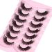 Ruairie 20MM 8D Dramatic Fluffy False Eyelashes Pack - 7 Pairs Wispy Cat Eye & Fox Eye Lashes - Buy Online on SooperMarket.com