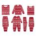 PATPAT Family Christmas Pjs Matching Sets Reindeer and Snowflake Patterned Sleepwear Xmas PJS Set for Couples and Kids Kids 4-5 Years Red