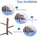 Mogoko Natural Wood Bird Perch Stand - Hanging Multi Branch Perch for Parrots, Parakeets, Cockatiels, Conures, Macaws, Love Birds, Finches - Style 1 - Buy Online on SooperMarket.com