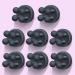 OSORD 8 Shazer bracket shower adhesive hooks toothbrush holder Razor holder without drilling pen holder Self-adhesive towel clamp key hook cable holder for bathroom kitchen living room 8pcs-black