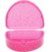 Slim Orthodontic Dental Case - Colour & Glitter Choices for Retainers Bleaching Trays Dentures & More (Glitter Pink) - Buy Online on SooperMarket.com