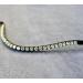 Gl cksHucke Curved Narrow Horse Browband in Light Green & Apricot 'Willow' Large with Green Glitter Stones & Golden Edging (VB/Cob Black Leather) - Buy Online on SooperMarket.com