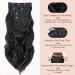 Curly Clip in Hair Extensions 22 Inches - 4PCS/11Clips - Synthetic Fiber - Full Head Wavy Hair Pieces - Curly #Black Brown - Women's Hair Extensions - Buy Online on SooperMarket.com