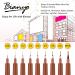 Bianyo Sepia Pigment Ink Micro-Pen Fineliners Set - 9 Assorted Sizes with Zipper Pouch | Water-Resistant Archival Ink Pens for Drawing, Sketching, Bullet Journaling | Sepia 9pcs - Buy Online on SooperMarket.com