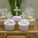 Rsstarxi 24 Pack Baptism Cupcake Toppers First Communion Cupcake Toppers Glitter Cross God Bless Cupcake Picks for Baby Shower Christian Baptism Party Cake Decorations Silver - Buy Online on SooperMarket.com