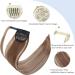 Sleek Silk-co 28 Inch Clip-In Ponytail Hairpiece in Light Brown & Blond - Heat-Resistant Fiber - Women's Straight Ponytail Extension - Buy Online on SooperMarket.com