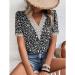 Naroote Womens Blouse Easy Matching Womens T Shirt Casual Lace Stitching Casual V-Neck for Beach XX-Large Black - Buy Online on SooperMarket.com