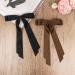 2 Pack Hair Bows for Women Black Bow Hair Clips French Barrette with Long Silky Satin Hair Ribbons for Women Girls(Black Brown) - Buy Online on SooperMarket.com