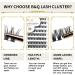 72pcs D Curl Individual Cluster Lashes | Natural Soft Fluffy DIY Lash Extensions | B&Q Cluster Lashes (D-12mm B46) - Buy Online on SooperMarket.com