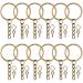 100Pcs Keychain Rings 1 Inch/25mm Antique Bronze Key Chain Rings with 100Pcs Jump Rings and 100Pcs Screw Eye Pins Bulk for Crafts