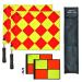 AGORA Pro Line Duo Premium Rotating Soccer Referee Flags with Case, Red/Yellow